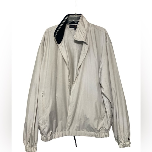 Tommy Hilfiger Gray/ tan  Golf Windbreaker Jacket - Picture 1 of 11